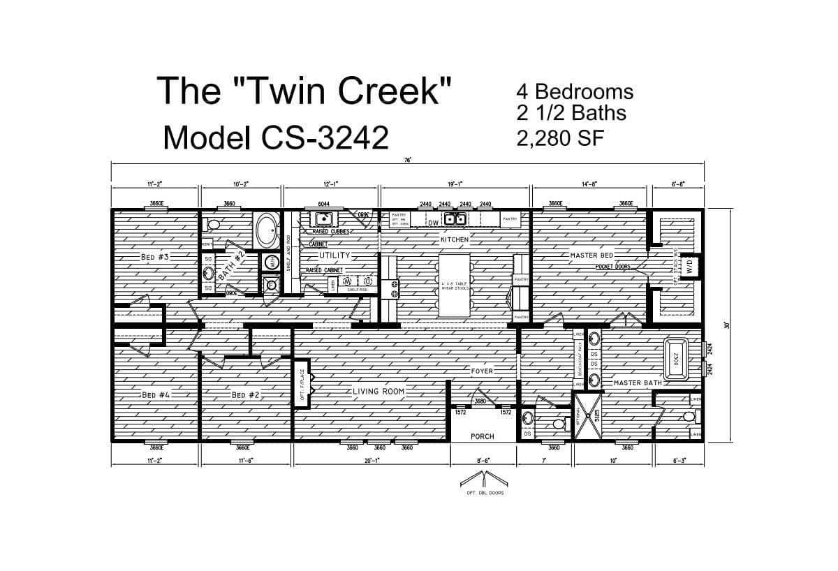 Twin creek floor plan home features
