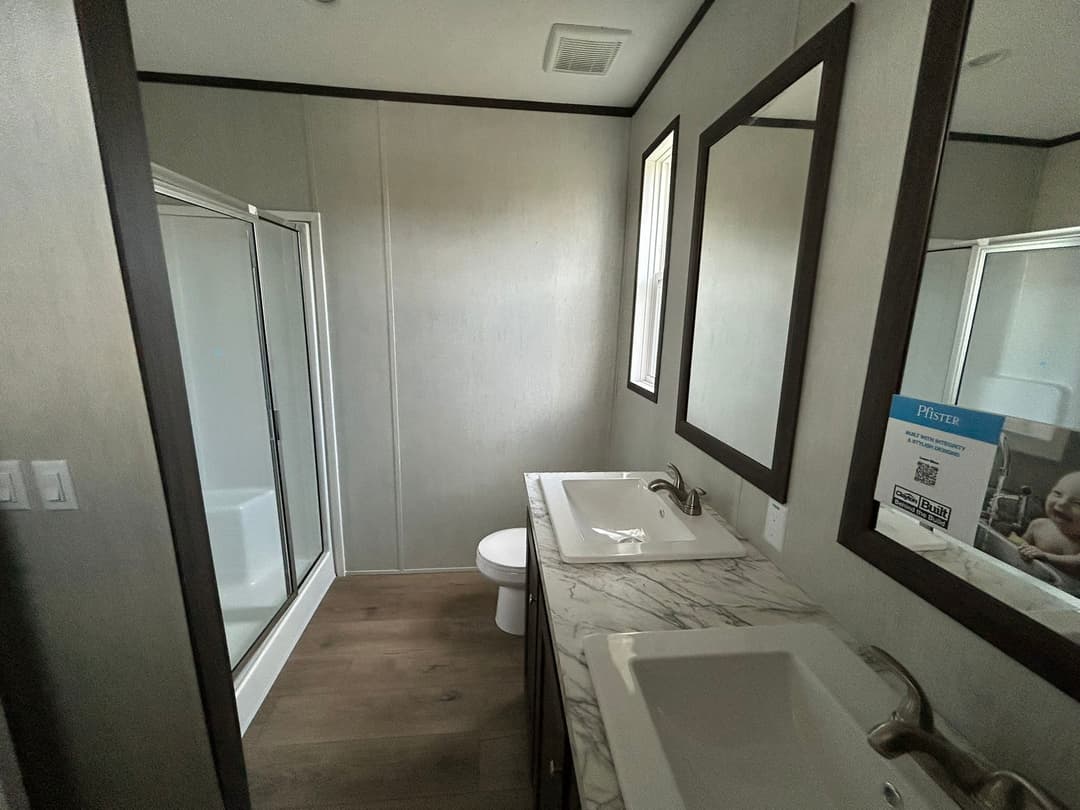 Cottage bathroom home features