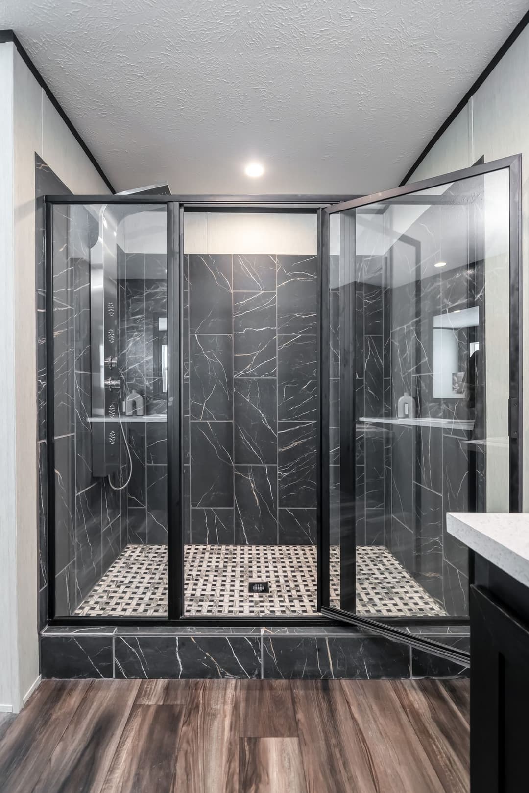 The dark nova bathroom home features