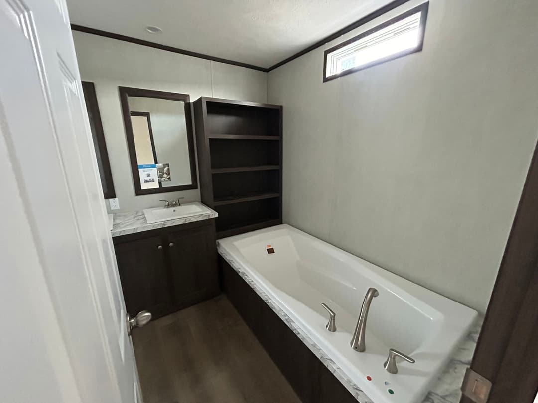 Cottage bathroom home features