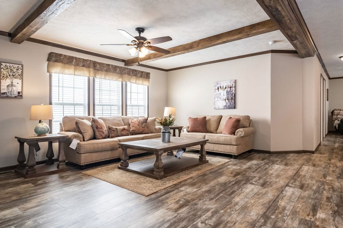 The stark interior home features