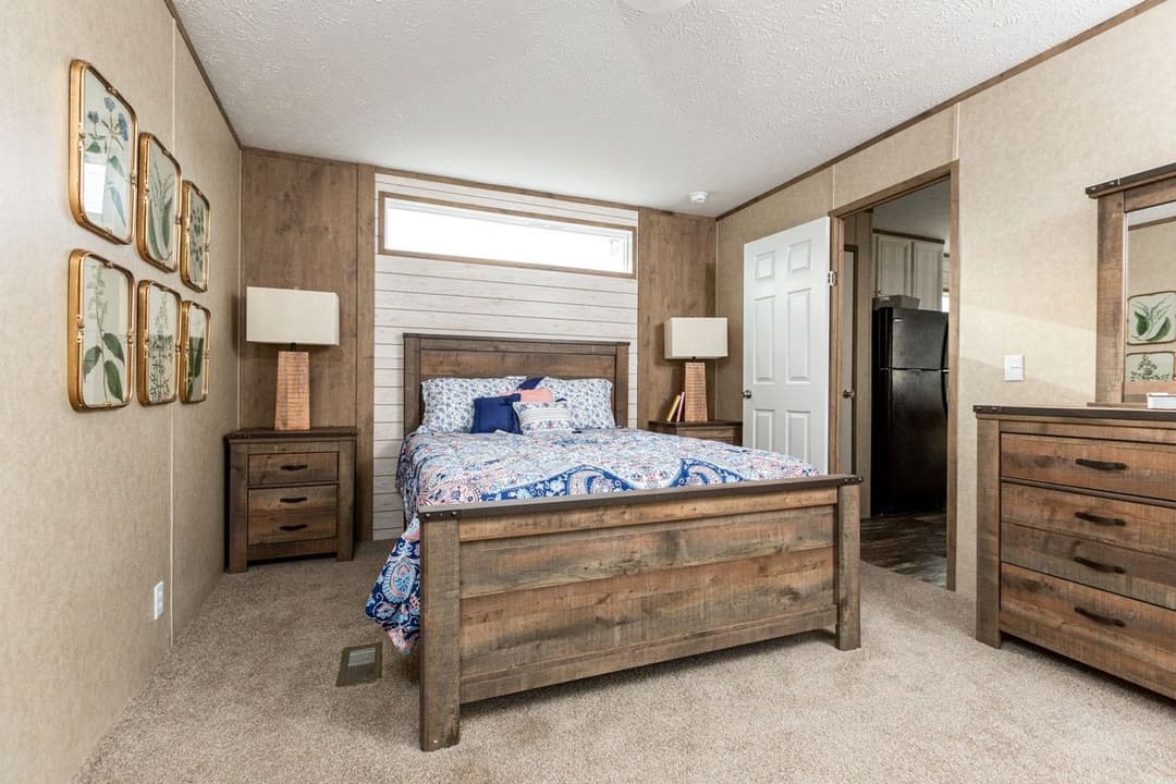 The ranch house bedroom home features