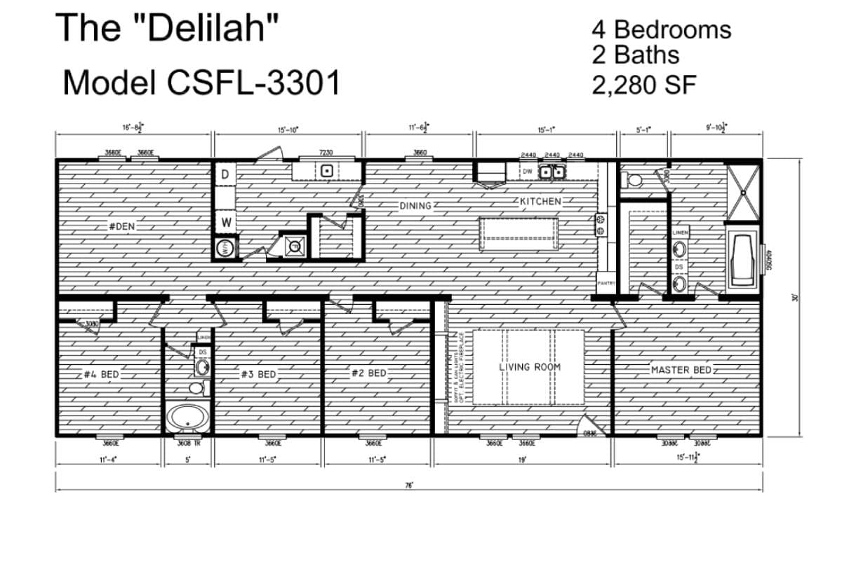 Delilah floor plan home features