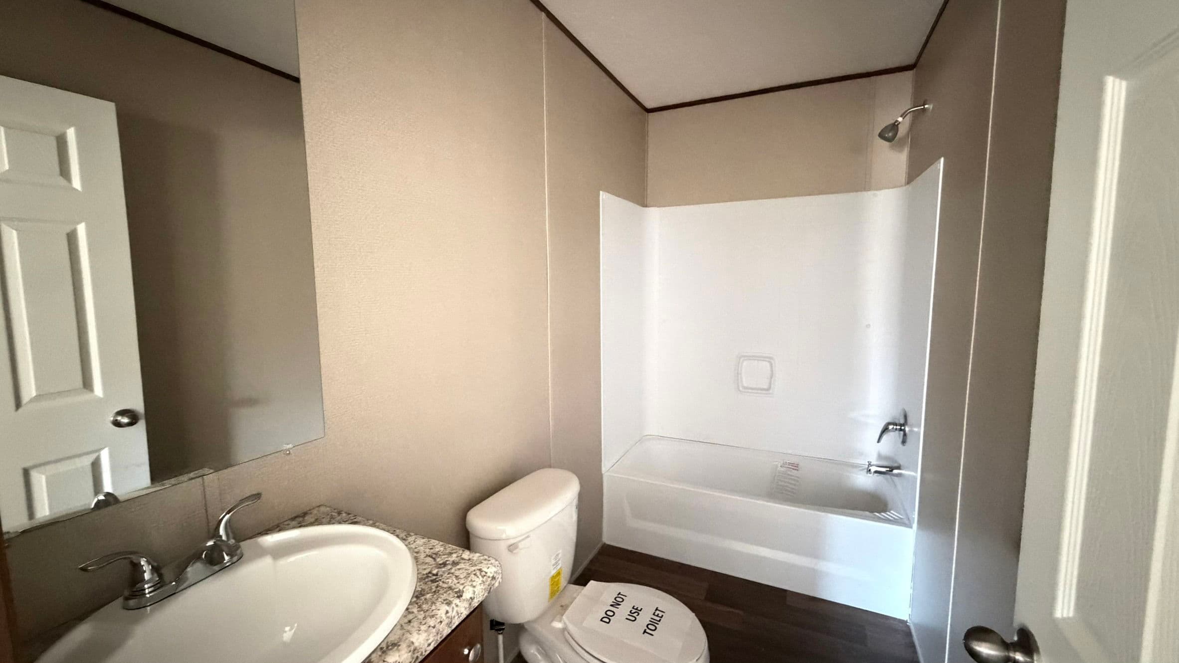 Redwood bathroom home features