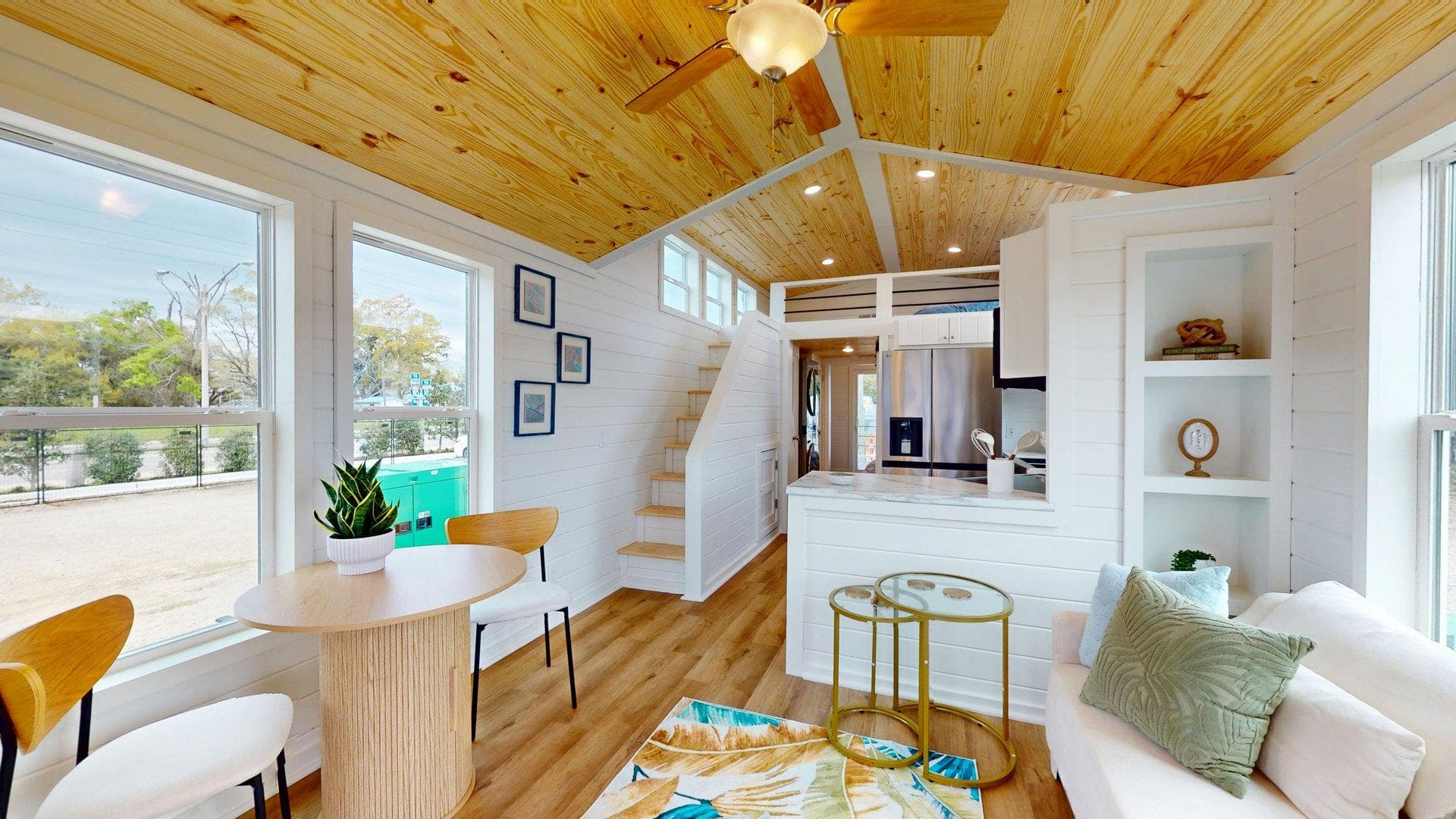 The blue wing interior and hero home features