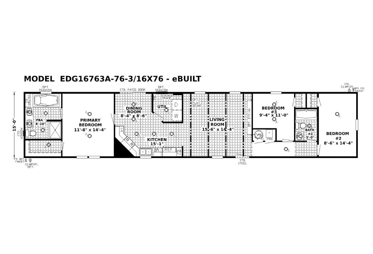 Edge floor plan home features