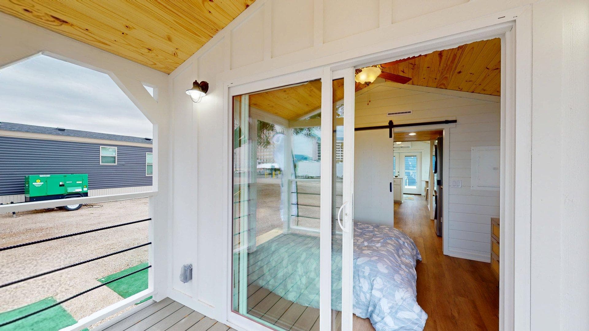 The blue wing interior home features