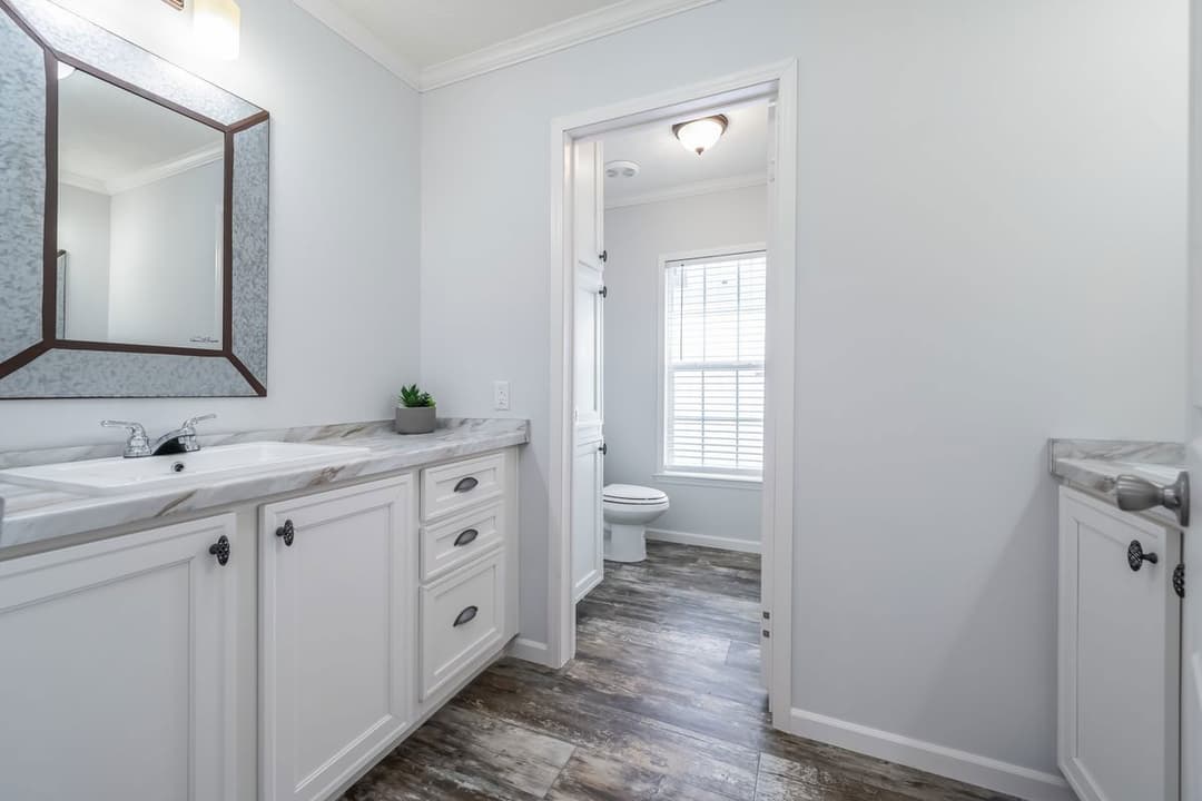 The leahy bathroom home features